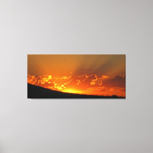 Sunset on the Horizon Wrapped Canvas Afdruk (Voorkant)