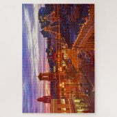 Sunset on the Kansas City Plaza lights Legpuzzel (Verticaal)