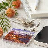 Sunset on the Kansas City Plaza Onderzetter Sleutelhanger (Voorkant Rechts)