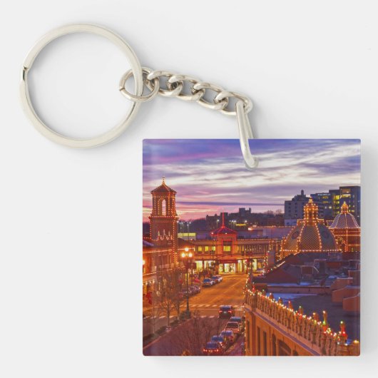 Sunset on the Kansas City Plaza Onderzetter Sleutelhanger (voorkant)