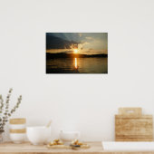 Sunset on the Lake Poster (Keuken)