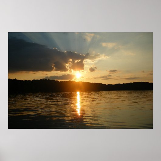 Sunset on the Lake Poster (Voorkant)