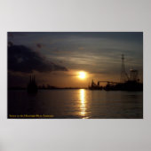 Sunset on the Mississippi River, LA Poster (Voorkant)