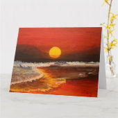 Sunset on the Pacific, door Gary Poling Kaart (Gele Bloem)