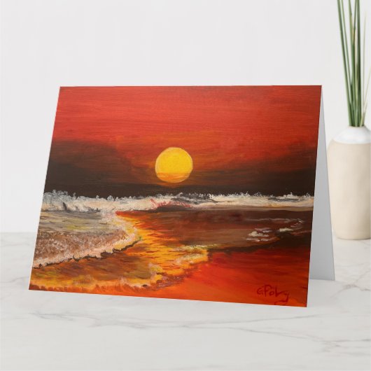 Sunset on the Pacific, door Gary Poling Kaart (Voorkant)