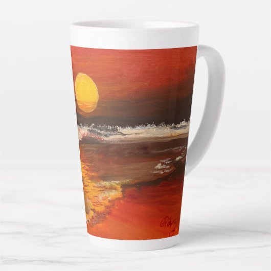 Sunset on the Pacific, door Gary Poling Latte Mok (Rechterhoek)