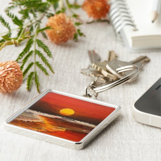 Sunset on the Pacific, door Gary Poling Sleutelhanger (Zijkant)