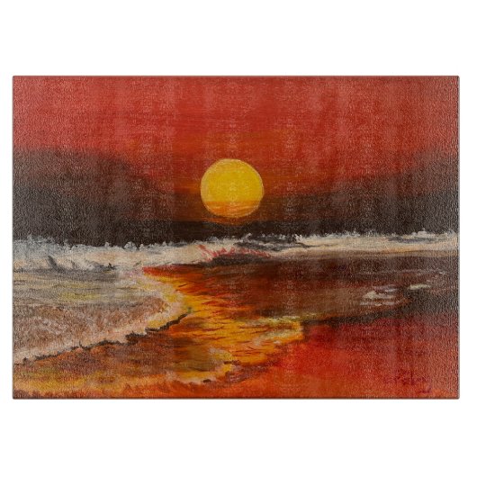 Sunset on the Pacific, door Gary Poling Snijplank (Voorkant)