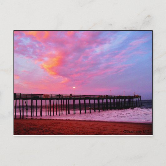 Sunset on the Pier Briefkaart (Voorkant)