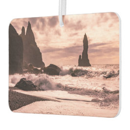 Sunset on the Reynisfjara black zandstrand, IJslan Luchtverfrisser