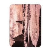 Sunset on the Reynisfjara black zandstrand, IJslan Magneet (Verticaal)