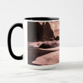 Sunset on the Reynisfjara black zandstrand, IJslan Mok (Links)