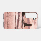 Sunset on the Reynisfjara black zandstrand, IJslan Samsung Galaxy Hoesje (Achterkant horizontaal)