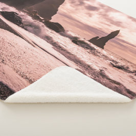 Sunset on the Reynisfjara black zandstrand, IJslan Sherpa Deken