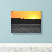 Sunset on the river canvas afdruk (Insitu (Houten vloer))