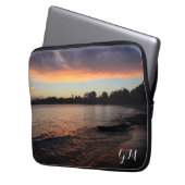 Sunset on the River (gepersonaliseerd) Laptop Sleeve (Voorkant Links)