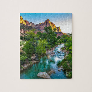 Sunset on the River in Zion, Utah Legpuzzel