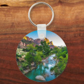 Sunset on the River in Zion, Utah Sleutelhanger (Voorkant)