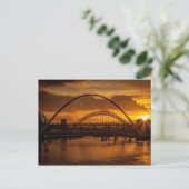 Sunset on the River Tyne Briefkaart (Staand voorkant)