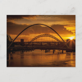 Sunset on the River Tyne Briefkaart
