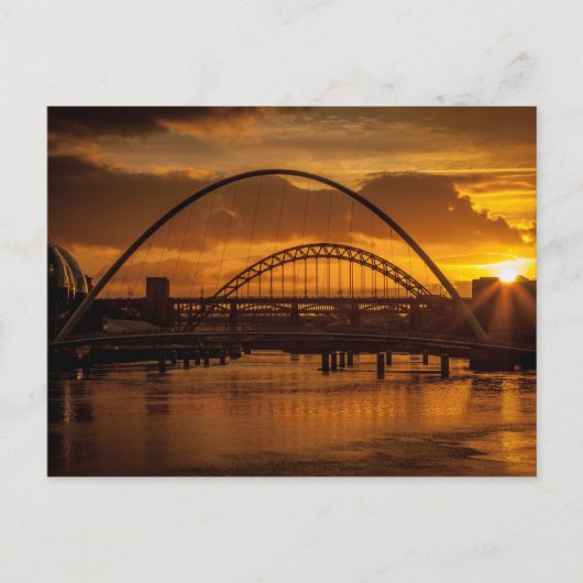 Sunset on the River Tyne Briefkaart (Voorkant)