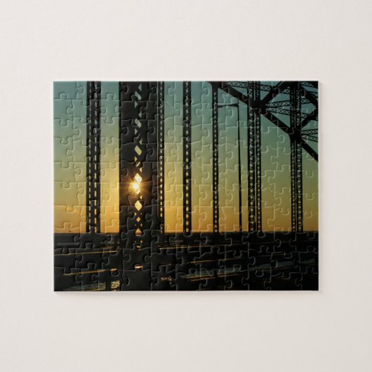 Sunset on the Robert Moses Bridge Long Island NY Legpuzzel (Horizontaal)
