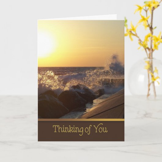 Sunset on the Rocks Kaart (Gele Bloem)