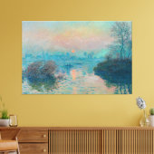 Sunset on the Seine at Lavacourt by Claude Monet Canvas Afdruk (Insitu (Woonkamer))