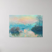 Sunset on the Seine at Lavacourt by Claude Monet Canvas Afdruk (Voorkant)