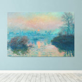 Sunset on the Seine at Lavacourt by Claude Monet Canvas Afdruk (Insitu (Houten vloer))