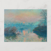 Sunset on the Seine at Lavacourt by Claude Monet Feestdagenkaart (Voorkant)