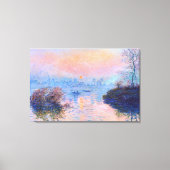 Sunset on the Seine at Lavacourt Monet Fine Art Canvas Afdruk (Voorkant)
