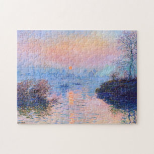 Sunset on the Seine at Lavacourt Monet Fine Art Legpuzzel