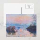 Sunset on the Seine door Claude Monet Briefkaart (Voorkant / Achterkant)