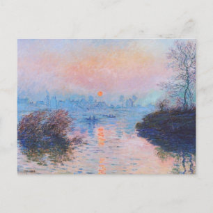 Sunset on the Seine door Claude Monet Briefkaart