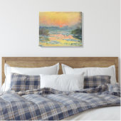Sunset on the Seine in Winter (Claude Monet) Canvas Afdruk (Insitu (Slaapkamer))