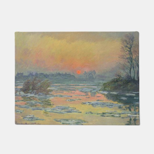 Sunset on the Seine in Winter (Claude Monet) Deurmat (Voorkant)