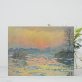 Sunset on the Seine in Winter (Claude Monet) Kaart (Staand voorkant)