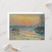 Sunset on the Seine in Winter (Claude Monet) Kaart (Voorkant / Achterkant in situ)