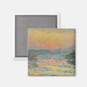 Sunset on the Seine in Winter (Claude Monet) Magneet (Voorkant / Achterkant)