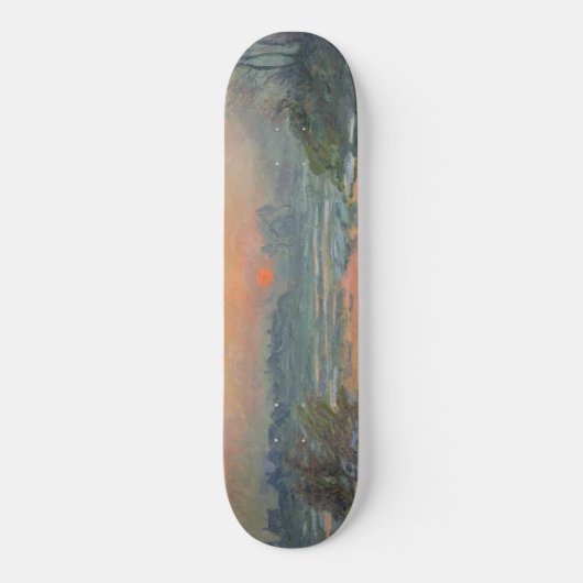 Sunset on the Seine in Winter (Claude Monet) Persoonlijk Skateboard (Voorkant)