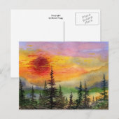 "Sunset on the Senic" Briefkaart voor landwegen (Voorkant / Achterkant)