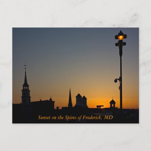 Sunset on the Spires of Frederick Maryland Briefkaart (Voorkant)