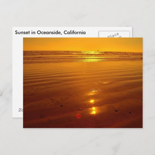 Sunset on the strand in Oceanside, Californië Briefkaart (Voorkant / Achterkant)