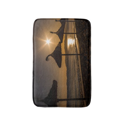 Sunset on the strand, Mallorca, Spanje Badmat (Voorkant Verticaal)