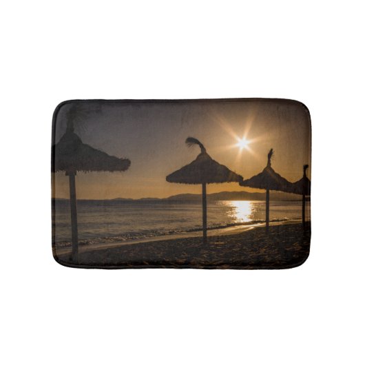 Sunset on the strand, Mallorca, Spanje Badmat (Voorkant)