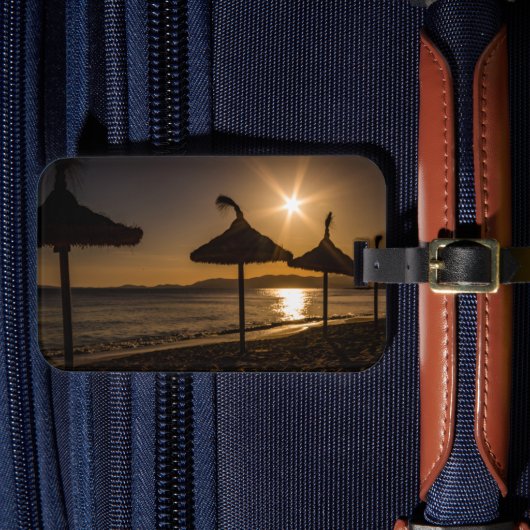Sunset on the strand, Mallorca, Spanje Bagagelabel (Voorkant Insitu 4)
