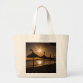 Sunset on the strand, Mallorca, Spanje Grote Tote Bag (Voorkant)
