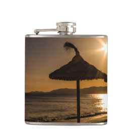 Sunset on the strand, Mallorca, Spanje Heupfles