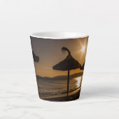 Sunset on the strand, Mallorca, Spanje Latte Mok (Voorkant)